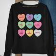 Teacher Valentine's Day Candy Heart School Women Sweatshirt Gifts for Old Women