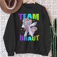 Team Braut Einhorn Hochzeit Unicorn Junggesellenabschied Sweatshirt Geschenke für alte Frauen