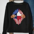 Texas Roots Inside State Flag American Proud Sweatshirt Gifts for Old Women