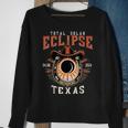 Texas Total Solar Eclipse April 8 2024 Totality Cowboy Sweatshirt Gifts for Old Women