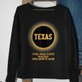 Texas Usa Totality Total Solar Eclipse April 8 2024 Sweatshirt Gifts for Old Women