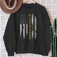 Thin Gold Line Flag American Usa Patriotic 911 Dispatcher Sweatshirt Gifts for Old Women