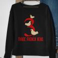 Three French Hens Song 12 Days Christmas Sweatshirt Gifts for Old Women