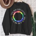 Total Solar Eclipse 04 08 2024 I Saw The Dark Sided The Moon Sweatshirt Gifts for Old Women