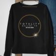 Total Solar Eclipse 04 08 24 Dallas Texas Usa Totality 2024 Sweatshirt Gifts for Old Women