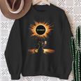 Total Solar Eclipse 2024 April 8 Cat America Totality Sweatshirt Gifts for Old Women