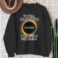 Total Solar Eclipse 2024 Columbus Indiana Path Of Totality Sweatshirt Gifts for Old Women
