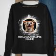 Total Solar Eclipse 2024 Greenville Maine Eclipse Dog Sweatshirt Gifts for Old Women