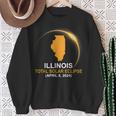 Total Solar Eclipse 2024 Illinois State Solar Eclipse Sweatshirt Gifts for Old Women