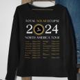 Total Solar Eclipse 2024 North America Tour Totality Sweatshirt Gifts for Old Women