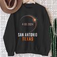 Total Solar Eclipse 2024 Totality San Antonio Texas Sweatshirt Gifts for Old Women