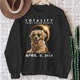 Total Solar Eclipse April 8 2024 Dog Golden Retriever Lover Sweatshirt Gifts for Old Women