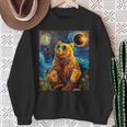 Total Solar Eclipse Grizzly Bear Sweatshirt Gifts for Old Women