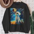 Total Solar Eclipse Maltese Dog Sweatshirt Gifts for Old Women