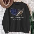 Total Solar Eclipse Map Of The Usa 4082024 Sweatshirt Gifts for Old Women