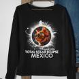 Total Solar Eclipse Mazatlan Mexico 2024 Astronomy Cat Sweatshirt Gifts for Old Women