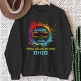 Total Solar Eclipse Ohio 2024 Colorful Eclipse 040824 Sweatshirt Gifts for Old Women