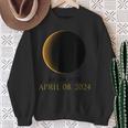 Total Solar Eclipse Spring April 8 2024 Akron Ohio Sweatshirt Gifts for Old Women
