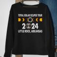 Total Solar Eclipse Us Tour 04 08 2024 Little Rock Arkansas Sweatshirt Gifts for Old Women