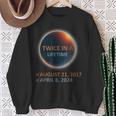 Totality 2024 Eclipse Twice In A Lifetime Solar Eclipse Sweatshirt Gifts for Old Women