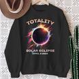 Totality Solar Eclipse April 8 2024 Event Souvenir Graphic Sweatshirt Gifts for Old Women