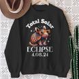 Totality Total Solar Eclipse April 8 2024 Armadillo Sweatshirt Gifts for Old Women