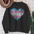 Transgender Heart Pride Flag Lgbtq Inspirational Lgbt Sweatshirt Gifts for Old Women