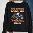 Trecker Der Tut Nix Der Will Nur Traktor Fahren Men's Black Sweatshirt Geschenke für alte Frauen
