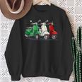 Tricolore Mit Italienischer Flagge Italienischer Roller Sweatshirt Geschenke für alte Frauen