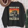 Truck Driver's Son Trucker's Son Father's Day Vintage Sweatshirt Gifts for Old Women