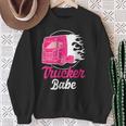 Trucker Babe Truck Driver And Trucker Sweatshirt Geschenke für alte Frauen
