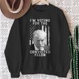 Trump 2024 Convicted Felon I Am Voting Convicted Felon 2024 Sweatshirt Gifts for Old Women