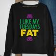 I Like My Tuesdays Fat Jester Mask Mardi Gras Carnival Sweatshirt Gifts for Old Women