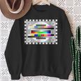 Tv Test Pattern Nerd Geek Sweatshirt Gifts for Old Women