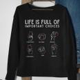 Types Of Baseball Pitches Life Choices Pitcher Player Sweatshirt Gifts for Old Women