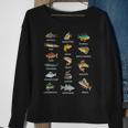 Types Of Freshwater Fish Species Fishing Fisherman Anglers Sweatshirt Gifts for Old Women