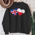 Uk Poland FlagHeart British Polish Love Cute Sweatshirt Gifts for Old Women