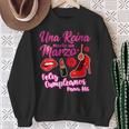 Una Reina Nacio En Marzo Feliz Cumpleaños Marzo Aniversario Camisa de entrenamiento Regalos para ancianas