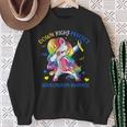 Unicorn Down Right Perfect Down Syndrome Awareness Sweatshirt Gifts for Old Women