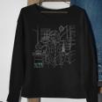 Urbanes Grafikdesign Sweatshirt mit moderner Kunstlinie, Schwarz Geschenke für alte Frauen