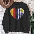 Uruguayische Deutsche Flagge Herz Deutschland Uruguay Flagge Wurzeln Sweatshirt Geschenke für alte Frauen