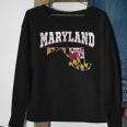 Us Citizen Proud America State Flag Land Map Maryland Sweatshirt Gifts for Old Women