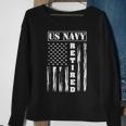 Us Navy Retired Distressed American Flag Sweatshirt Gifts for Old Women