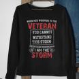 Us Veteran I Am The Storm Sweatshirt Gifts for Old Women
