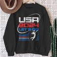 Usa 2024 United States American Sport 2024 Volleyball Sweatshirt Gifts for Old Women