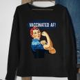 Vaccinated Af Pro Vaccine Vaccinated Rosie The Riveter Sweatshirt Gifts for Old Women