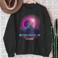 Vaporwave Total Solar Eclipse Bloomington Indiana In Sweatshirt Gifts for Old Women