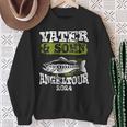 Vater & Sohn Angeltour 2024 Papa Angelnatertag Angler Sweatshirt Geschenke für alte Frauen