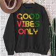Vibes Good Only Rasta Reggae Roots Clothing Jamaica Flag Sweatshirt Gifts for Old Women