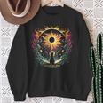 View Totality April 8 2024 Solar Eclipse Cat Lover Astronomy Sweatshirt Gifts for Old Women